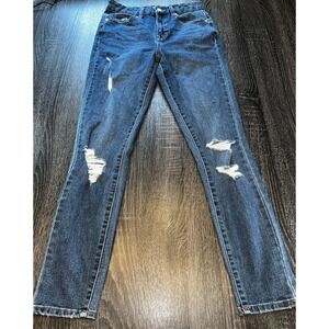 Harper Heritage Women's High Rise Skinny Jeans Size 25 Distressed Stretch Denim